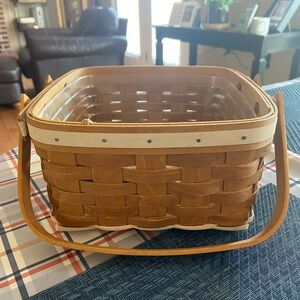 New with tags - Longaberger Napkin carrier basket with plastic protector